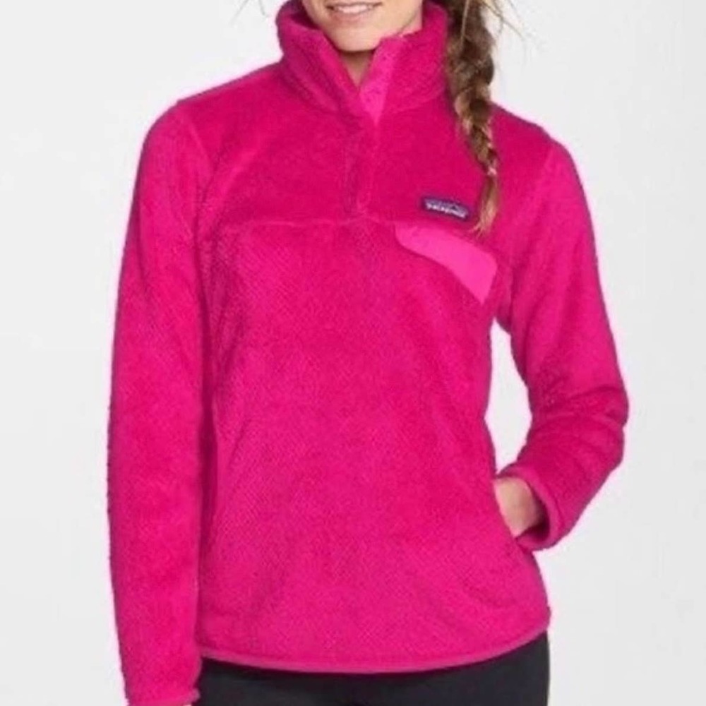 PATAGONIA Pink Women's Re-Tool Snap-T Pullover Size Medium
